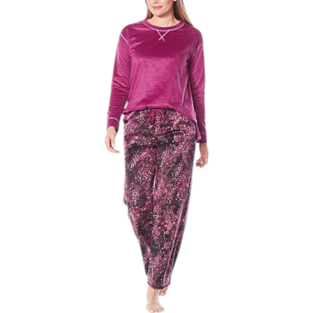 Comfort Code Sueded Microfleece Pj Set Purple - Regular